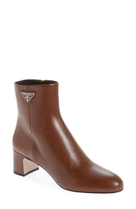 Prada block heel bootie